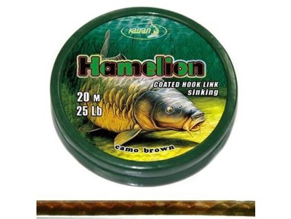 Katran ztužená návazcová šňůrka Coated braided hook links HAMELION 20M (Příchutě 15 lb)