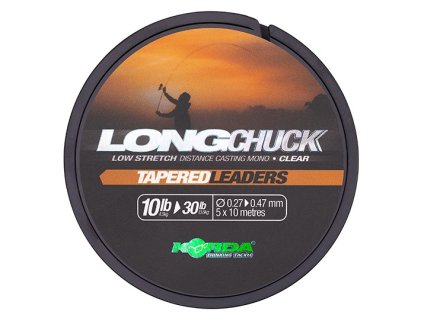 Korda Šokový Vlasec LongChuck Tapered Leaders Clear 5x10 m (Příchutě 0,30mm - 0,47mm)