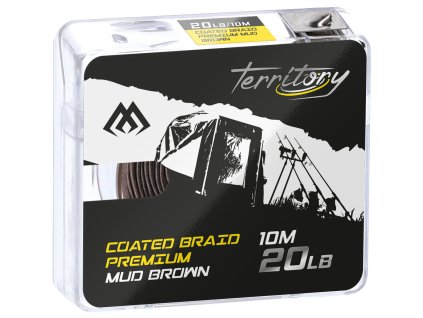 Mikado potažená pletená šňůra - COATED BRAID PREMIUM hnědá (Příchutě 20 lb)