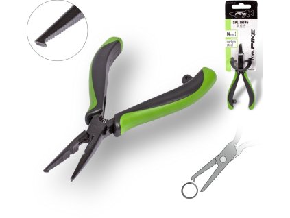 21951 1 21951 mr pike splitring pliers zelena cerna 14cm