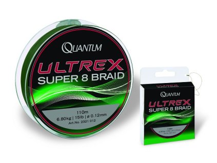 Quantum pletenka  Ultrex Super Braid 110 m-zelená (Průměr 0,12 mm-6,80 kg)