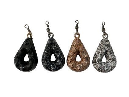 Silluro Kaprové olovo s obratlíkem barevné (Barva černá, Velikost 40g)