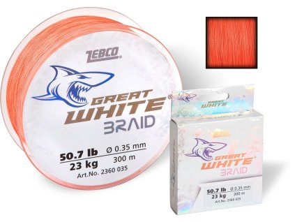 Zebco pletenka Great White™ Braid 300m (Varianta 0,25 mm)