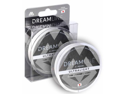 Mikado pletená šňůra - DREAMLINE ULTRALIGHT 150m bílá (Varianta PLETENÁ ŠŇŮRA - DREAMLINE ULTRALIGHT - 0.035mm/2.53kg/150m - BÍLÁ - 1 cívka)