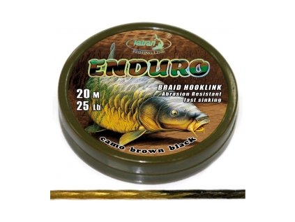 Katran měkká návazcová šňůrka Braided hook links ENDURO 20m (Příchutě 25 lb)