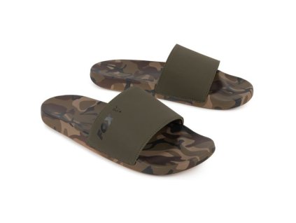 Fox pantofle Khaki/Camo Sliders (Velikost 43 - 9)