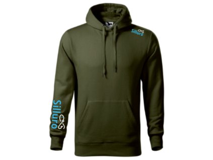 Silluro mikina s kapucí khaki (Velikost L)