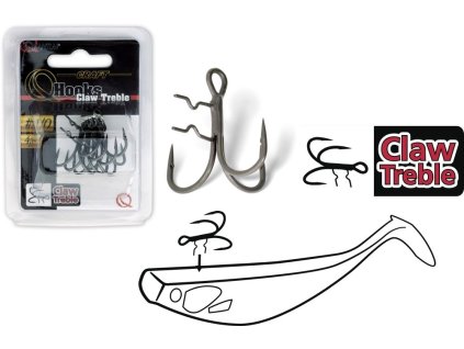 Quantum Claw Treble Hooks matné provedení (Varianta 1)