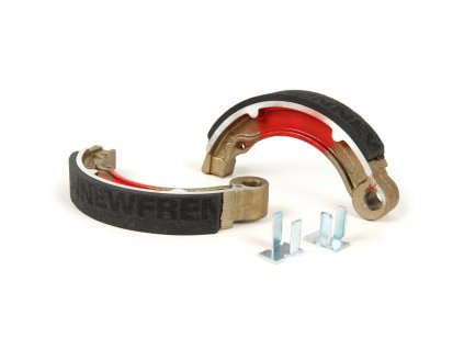Brake shoes -BGM PRO Ř=127x20 mm for brake drum BGM5310- Vespa 8" rear, 2 anchor pins, Vespa VNB4T-VNB6T (r), VBB2T (r) - also used for conversion from 10" to 8"