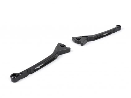 Pair of brake levers -BGM PRO CNC Sport, long (165mm)- Vespa GT, GTL, GTS 125-300 - black