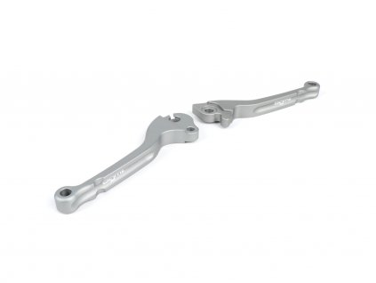 Brake and clutch lever set -BGM PRO CNC- disc brake (HENG TONG)- Vespa PX (2004-) - steel grey
