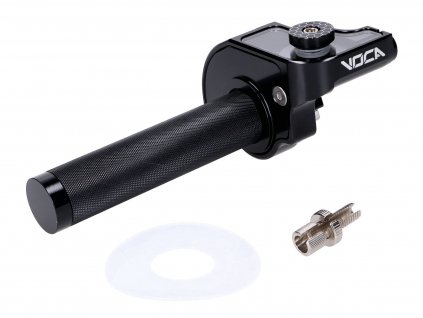 throttle grip VOCA CNC short stroke 90ş / 50mm black universal 22mm handlebars