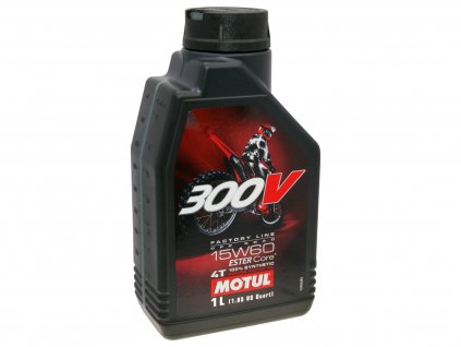 Motul engine oil 4-stroke 4T 15W60 300V Factory Line Road Racing 1 Liter