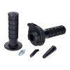 throttle grip set Domino short stroke 2.3 ° black aluminum for 22mm handlebar - universal