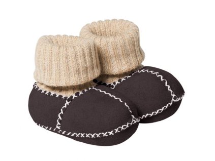 Fellhof Balu- boty z jehněčí kůže tmavě hnědé vel. 20 (12-18 měs)