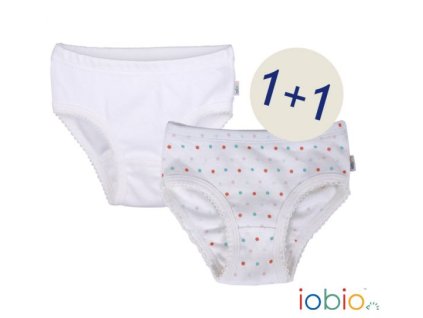 Popolini iobio Dívčí kalhotky, biobavlna 2 ks