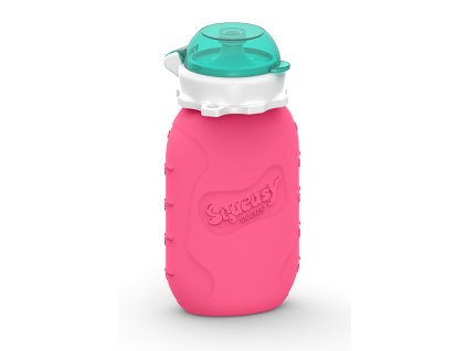 Squeasy Gear silikonová kapsička (lahev) RŮŽOVÁ 180ml