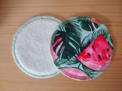 Abeli Látkové kojící vložky do podprsenky MALÉ, Melouny 1 pár, PUL