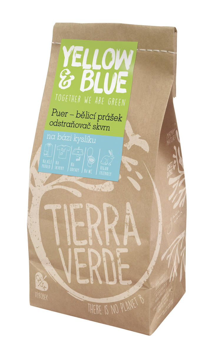 Tierra Verde Bělící prášek a odstraňovač skvrn PUER sáček 1kg