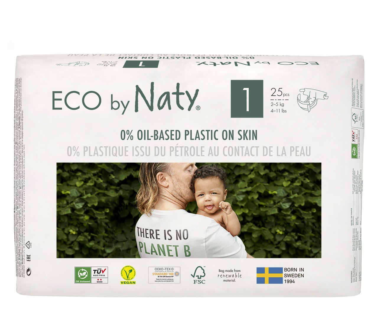 Naty Plenky vel. 1 Newborn 2-5 kg, 25 ks