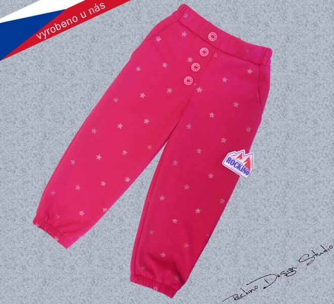 Rockino dětské kalhoty 8104 růžové Velikost: 110