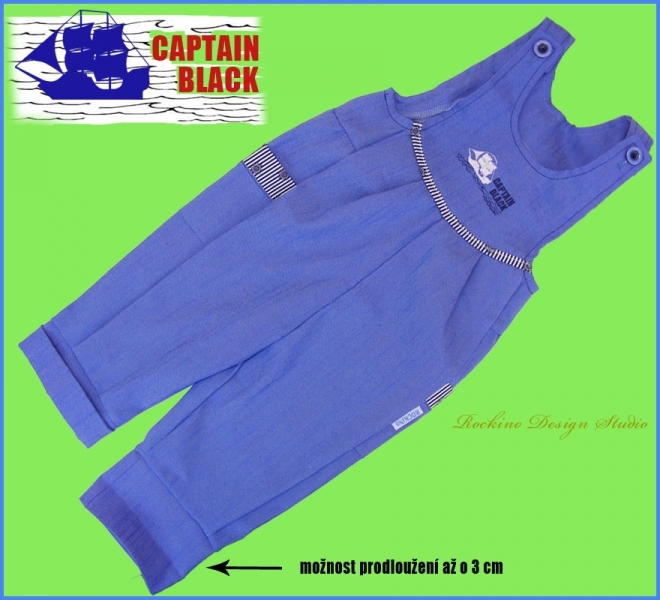 Rockino Dětské kalhoty s laclem modré 8049, Velikost 74