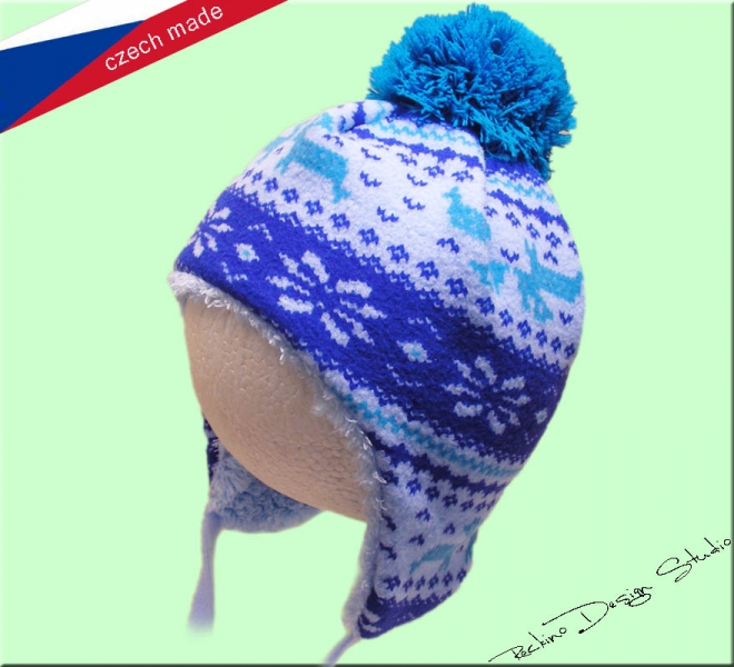 Rockino Zimní čepice 1021 - modrá Velikost: 46