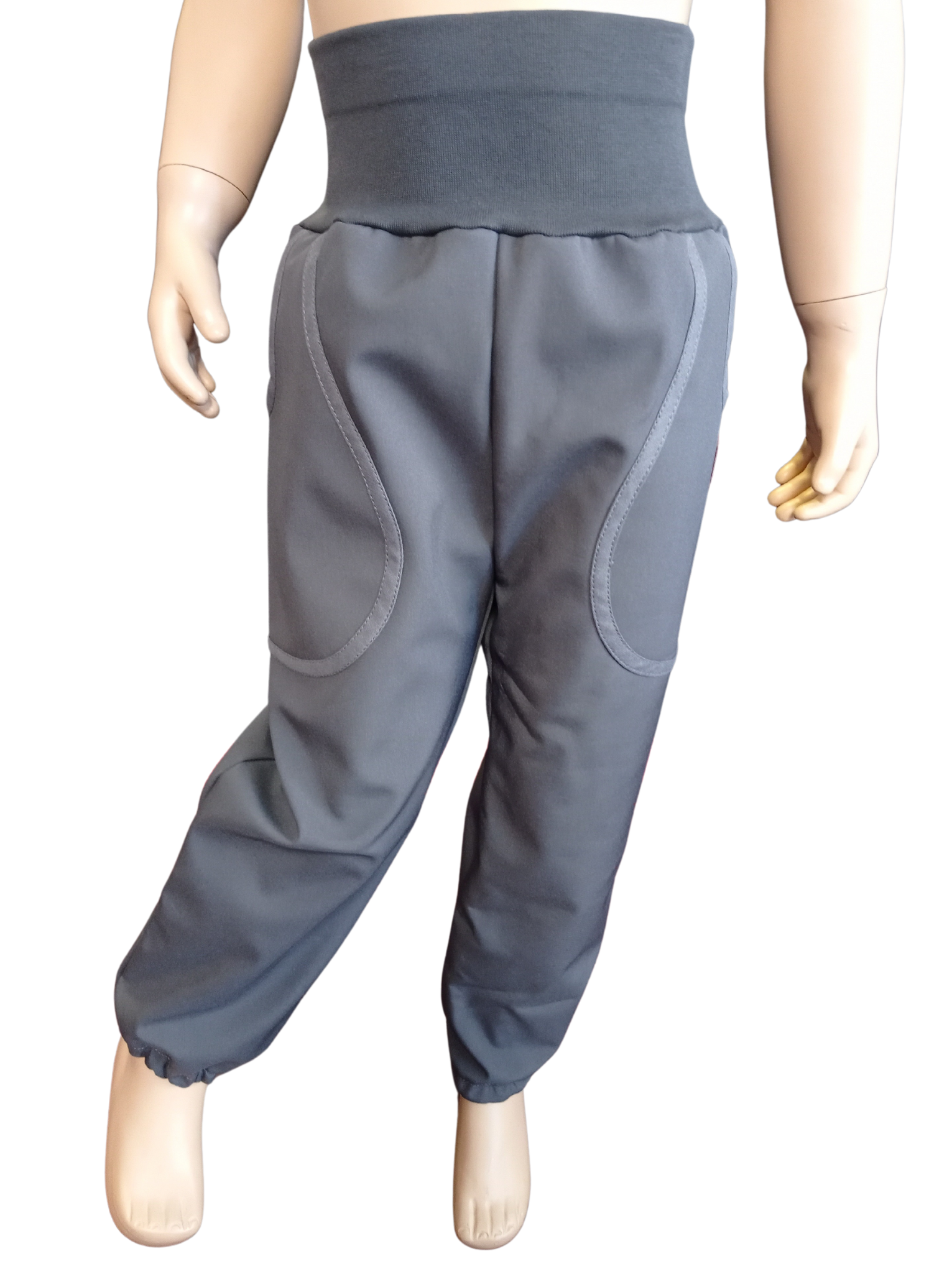 Abeli Softshellové kalhoty s flísem šedé Velikost: 116