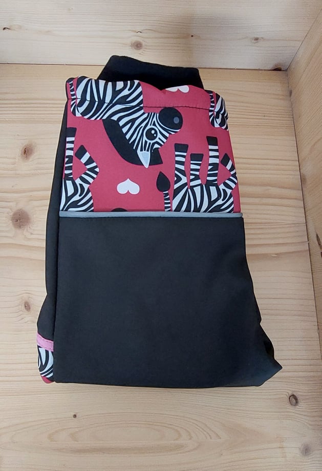 Abeli Softshellové kalhoty s flísem černé, Zebry růžové Velikost: 74