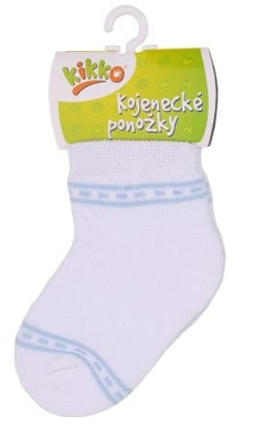 KIKKO Ponožky Classic 12-18měsíců Barva: Bílé, proužek