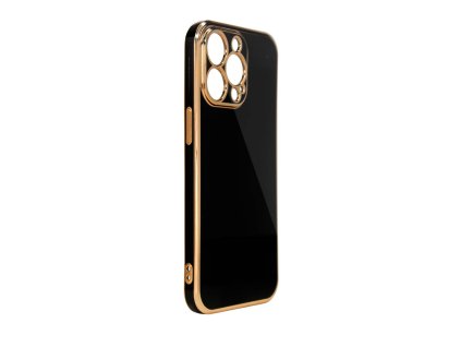 cze pl Lighting Color Case pro iPhone 13 Pro Max cerny gelovy kryt se zlatym ramem 118065 2