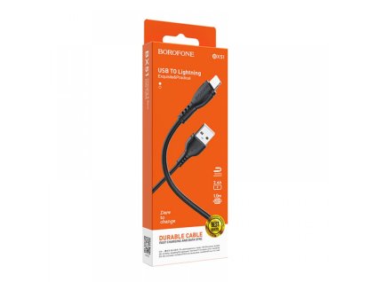 Borofone BX51 USB kabel s konektorem lightning, 1m černý