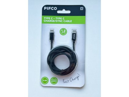 PIFCO nabíjecí kabel USB C USB C 1,8m