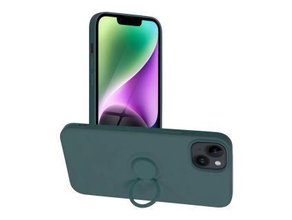 Ring silikonový kryt iPhone 14 Plus green