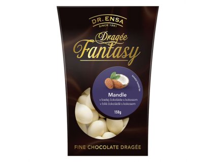 fantasy dragee mandle v bielej cokolade s kokosom 150g