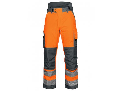 6514 Zateplené, voděoodolné kalhoty,oranožové, EN ISO20471/2, EN343