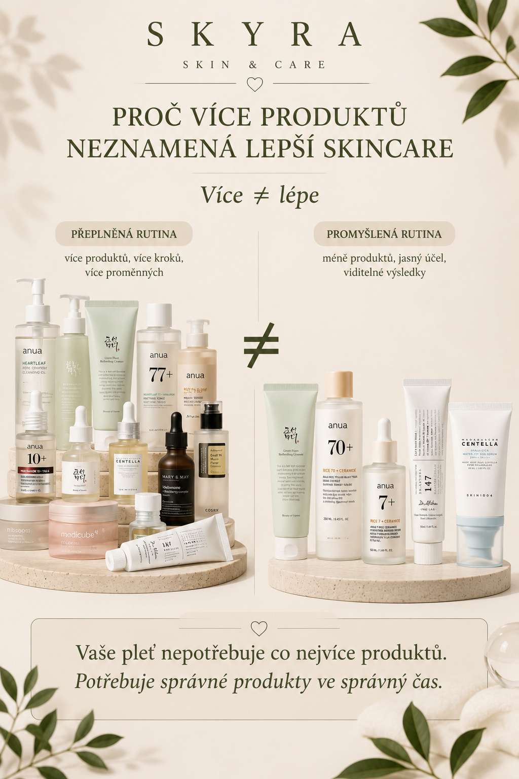 Proč více produktů neznamená lepší skincare