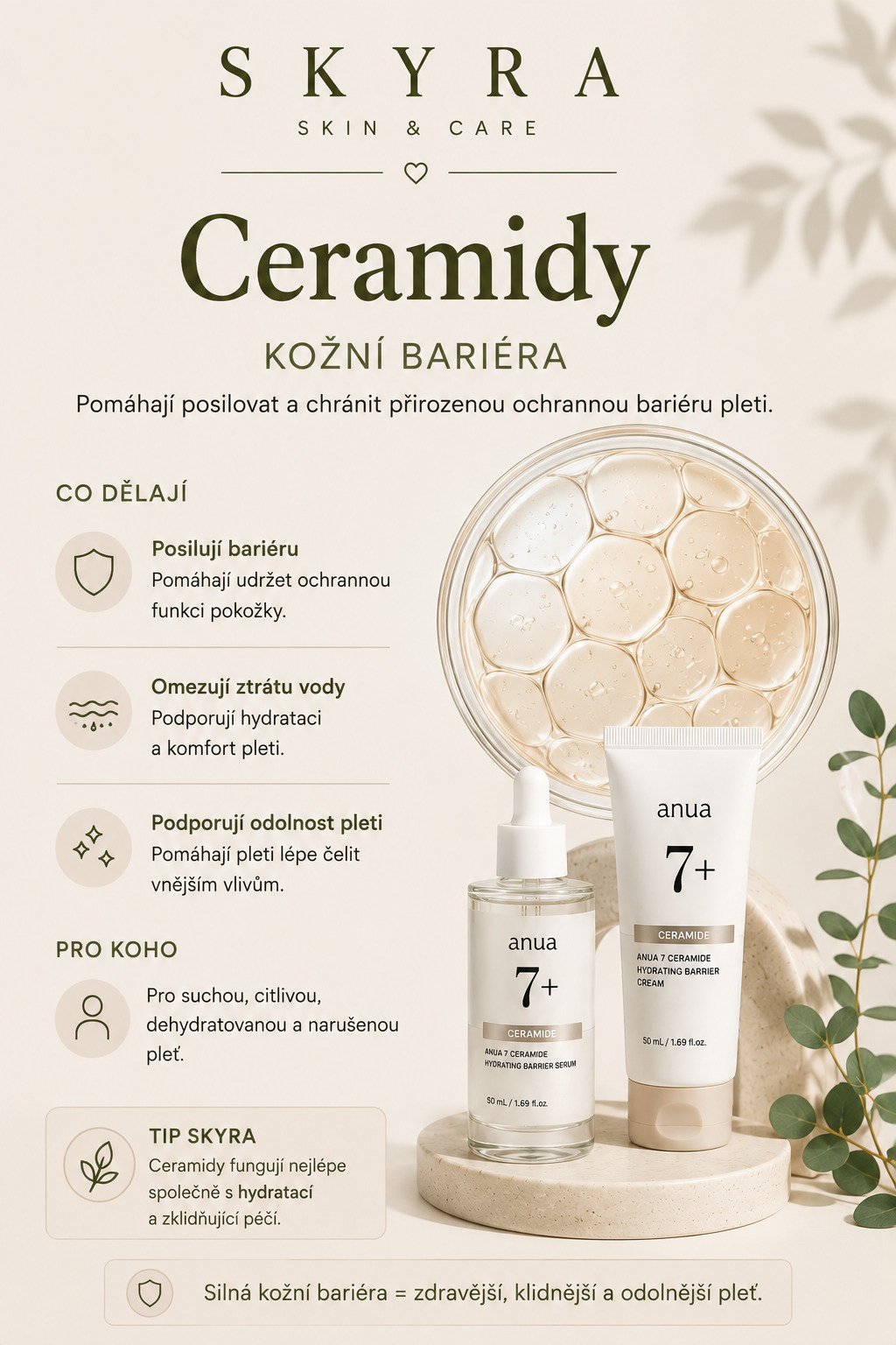 Ceramidy – podpora kožní bariéry