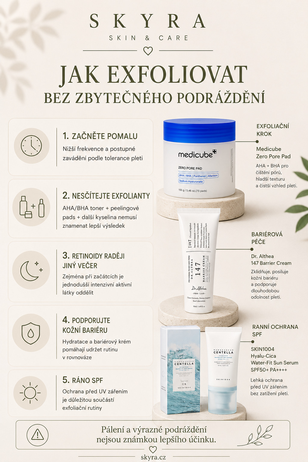 Jak exfoliovat bez zbytečného podráždění – SKYRA