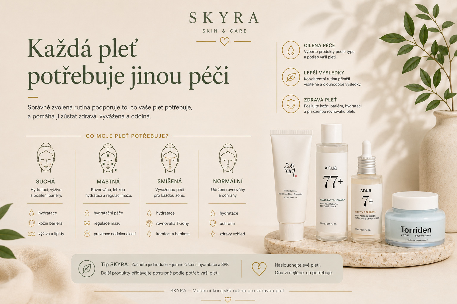 Každá pleť potřebuje jinou péči – SKYRA