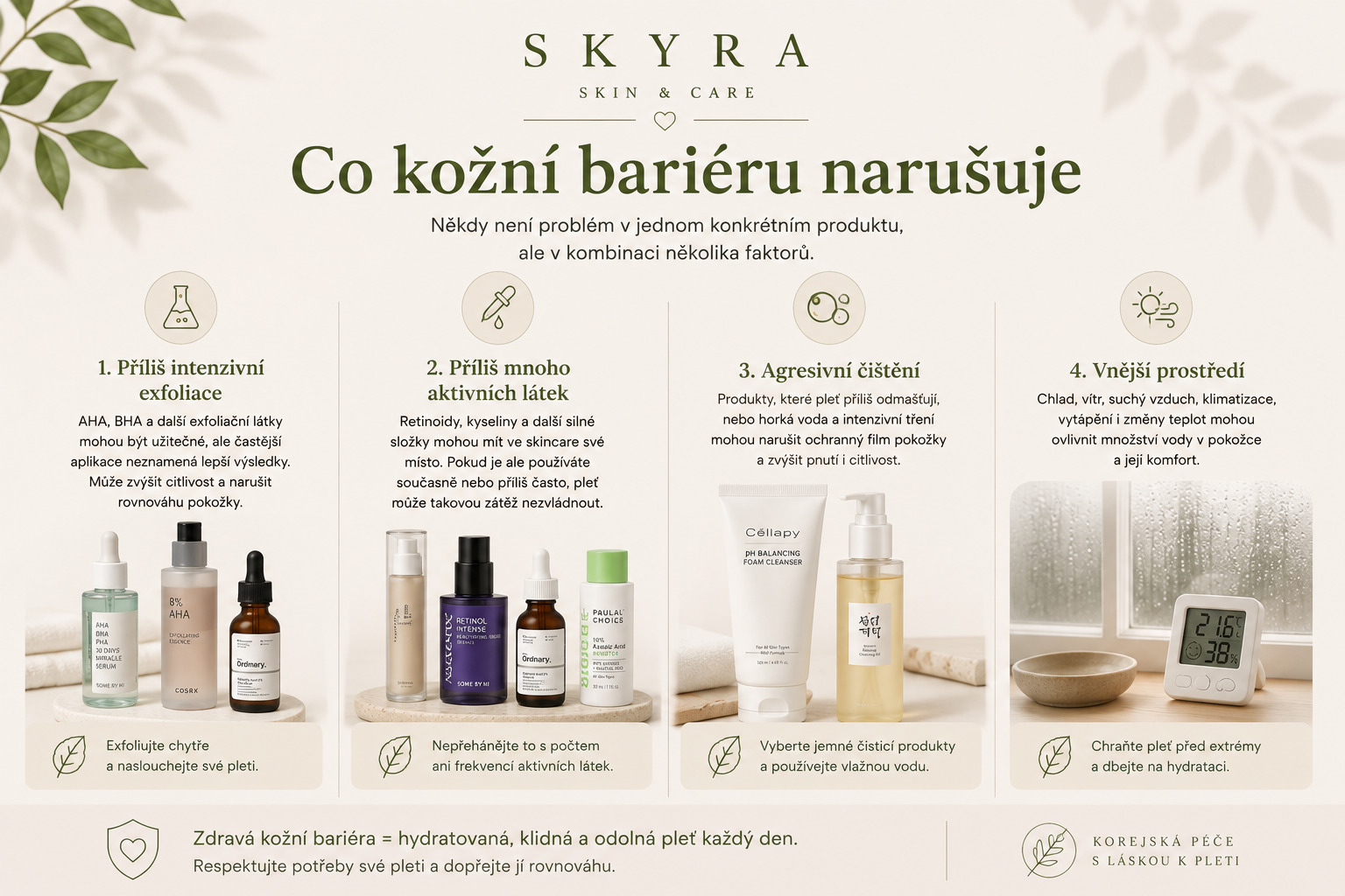 Co narušuje kožní bariéru – exfoliace aktivní látky čištění vnější prostředí