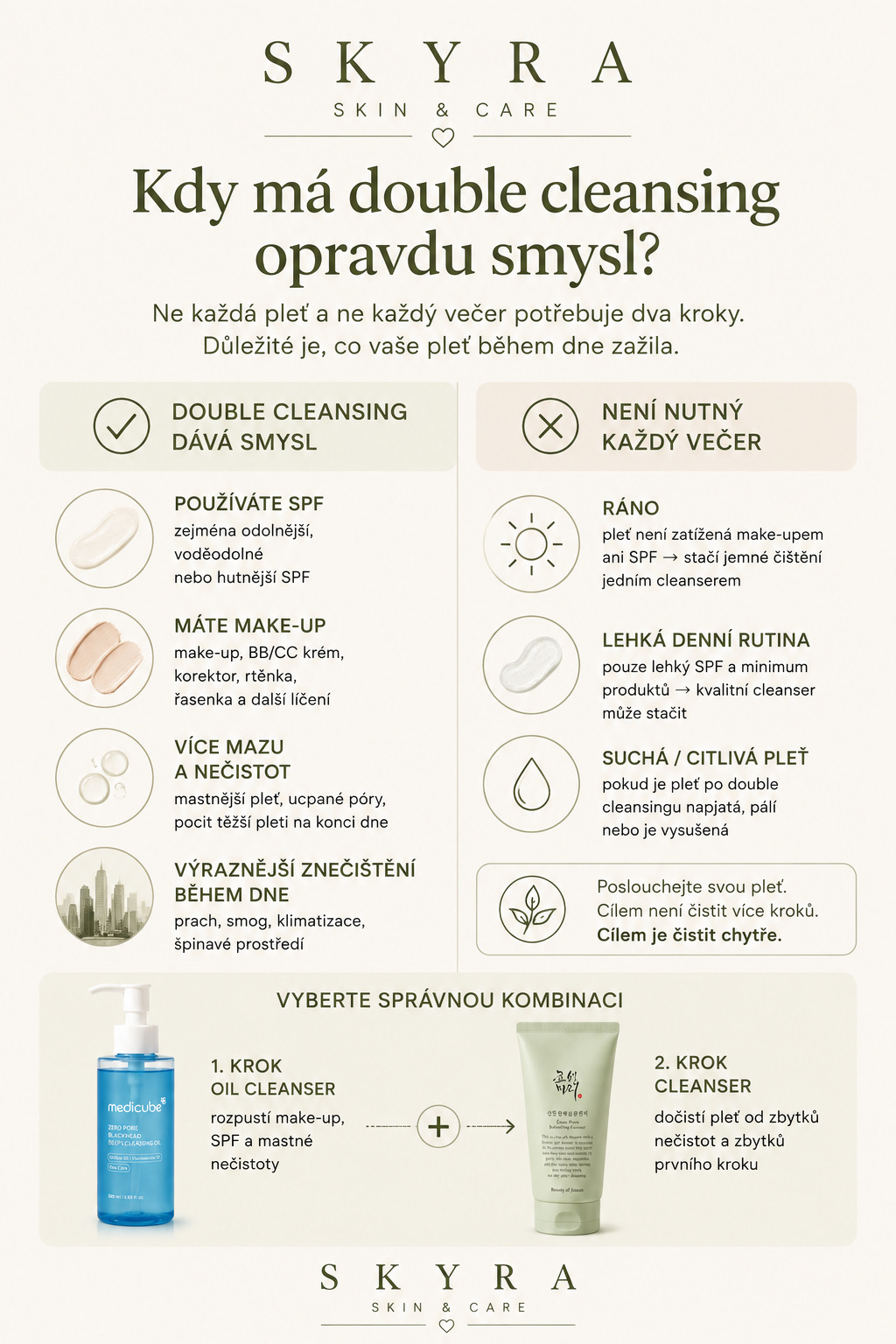 Kdy má double cleansing opravdu smysl