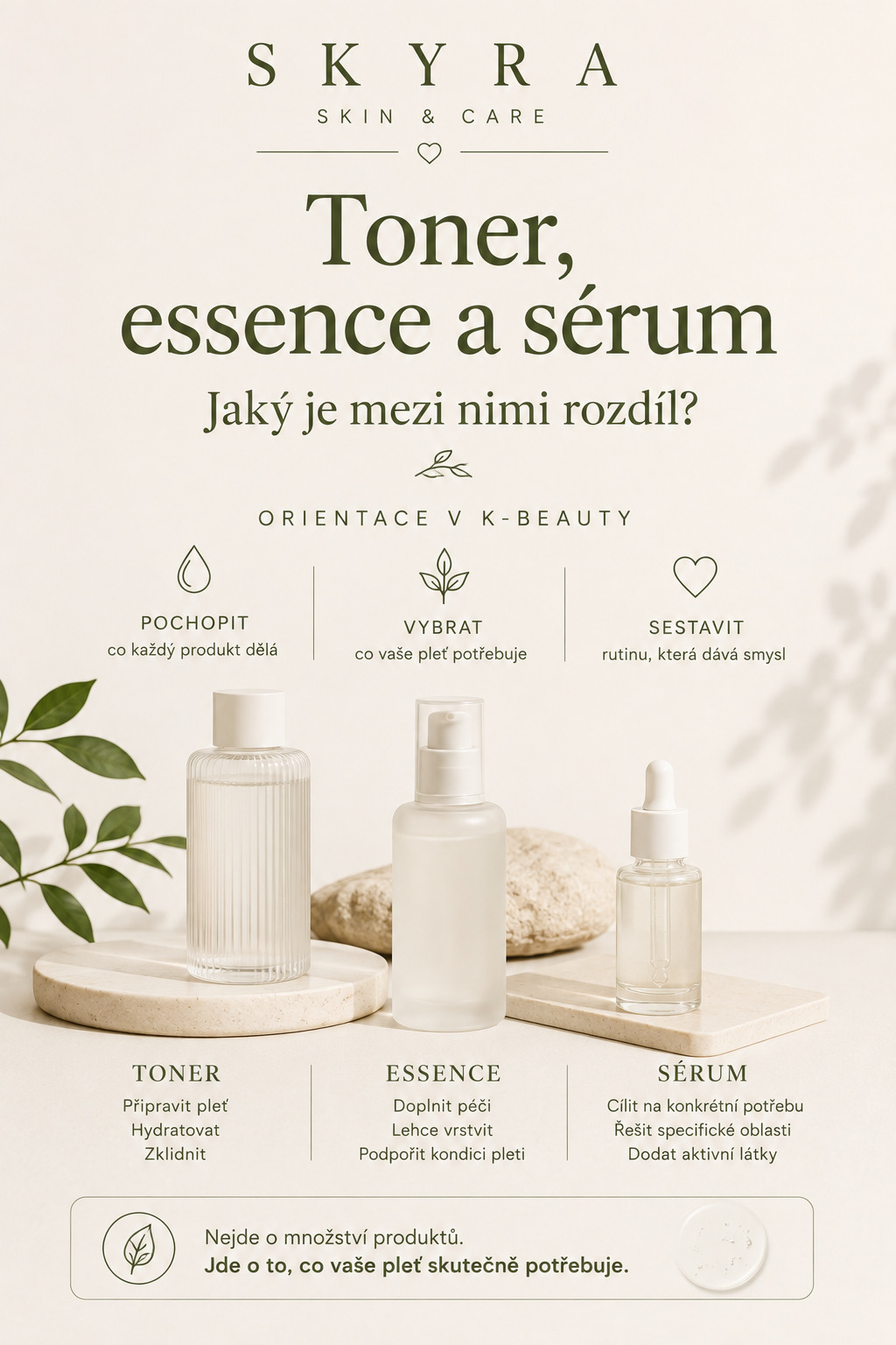 Toner, essence a sérum