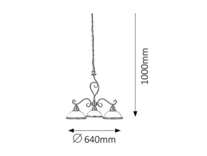 Rabalux Elisett 2753 - E27 3x MAX 60 - bronzová