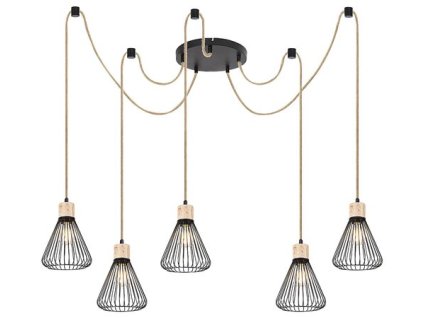 Rabalux Farfalle 3150 - E27 5x MAX 40 - čierna