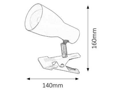 Rabalux Ebony 6026 - E27 1x MAX 20 - biela