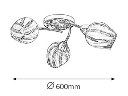 Rabalux Danila 2969 - E27 3x MAX 60 - chrómová
