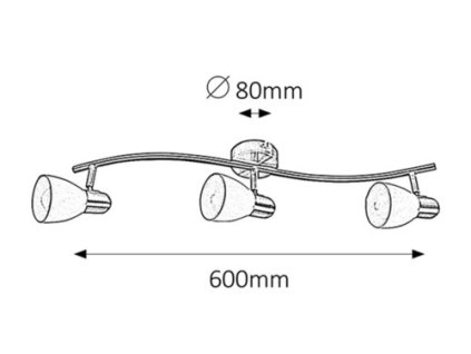 Rabalux Soma 6308 - E14 3x MAX 40 - bronzová
