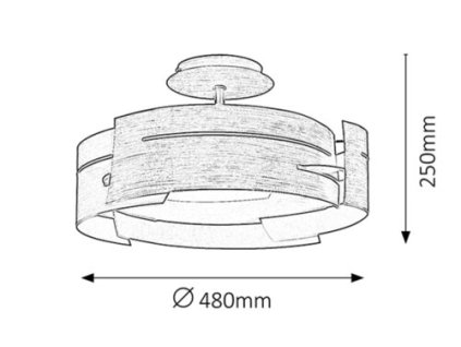 Rabalux Berbera 2216 - E27 3x MAX 60 - wenge