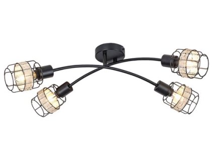 Rabalux Indiana 5282 - E14 4x MAX 25 - čierna